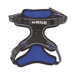 M-Pets Hiking Reflektörlü Köpek Göğüs Tasması Mavi Small 35-60 Cm - 2
