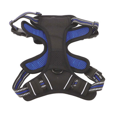 M-Pets Hiking Reflektörlü Köpek Göğüs Tasması Mavi Small 35-60 Cm - 3