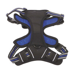 M-Pets Hiking Reflektörlü Köpek Göğüs Tasması Mavi XLarge 50-110 Cm - 3