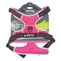 M-Pets Hiking Reflektörlü Köpek Göğüs Tasması Pembe Large 45-95 Cm - M-Pets