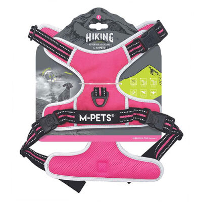 M-Pets Hiking Reflektörlü Köpek Göğüs Tasması Pembe Large 45-95 Cm - 1