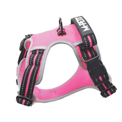 M-Pets Hiking Reflektörlü Köpek Göğüs Tasması Pembe Large 45-95 Cm - 3