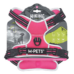 M-Pets Hiking Reflektörlü Köpek Göğüs Tasması Pembe XL 50-110 Cm - 1