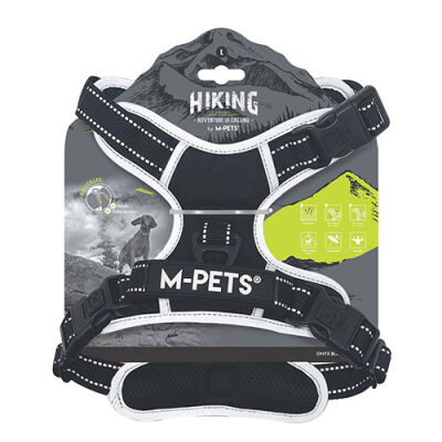 M-Pets Hiking Reflektörlü Köpek Göğüs Tasması Siyah Large 45-95 Cm - 1