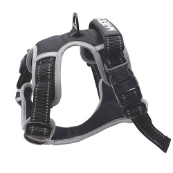 M-Pets Hiking Reflektörlü Köpek Göğüs Tasması Siyah Large 45-95 Cm - 3