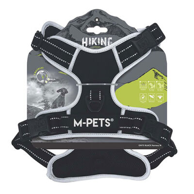 M-Pets Hiking Reflektörlü Köpek Göğüs Tasması Siyah Medium 40-75 Cm - 1