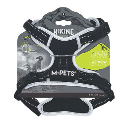 M-Pets Hiking Reflektörlü Köpek Göğüs Tasması Siyah Small 35-60 Cm - M-Pets