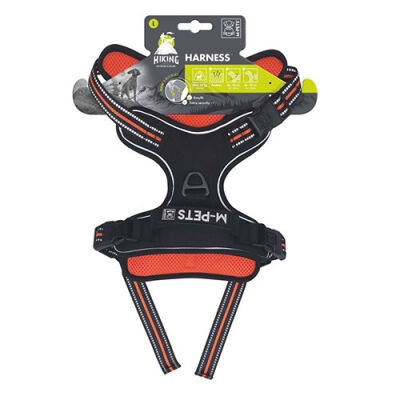 M-Pets Hiking Reflektörlü Köpek Göğüs Tasması Turuncu Large 45-95 Cm - 1