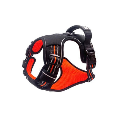 M-Pets Hiking Reflektörlü Köpek Göğüs Tasması Turuncu Small 35-60 Cm - 2