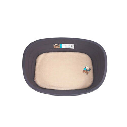 M-Pets Java Plastik Minderli Köpek Yatağı Large 80x57x25 Cm - M-Pets