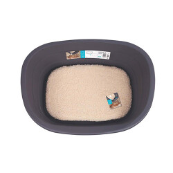 M-Pets Java Plastik Minderli Köpek Yatağı Medium 61x41x23 Cm - M-Pets