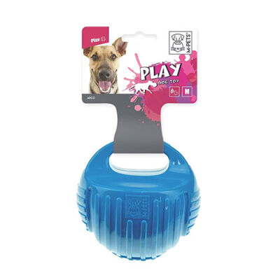M-Pets Kauçuk Top Köpek Oyuncağı Mavi Medium 7,7 Cm - 1