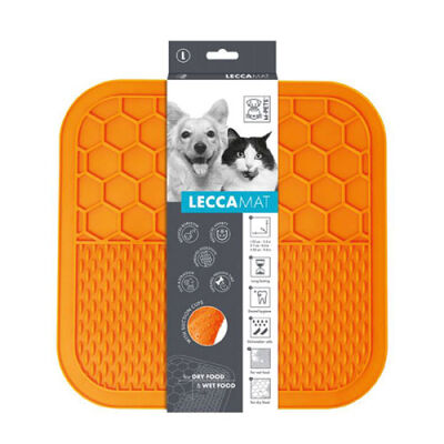 M-Pets Lecca Kedi ve Köpekler İçin Yavaş Beslenme Ödül Matı Large Turuncu 30x30 Cm - 1
