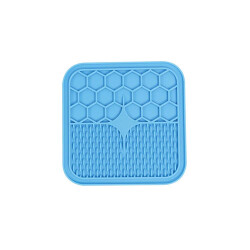 M-Pets Lecca Kedi ve Köpekler İçin Yavaş Beslenme Ödül Matı Small Mavi 15x15 Cm - 2