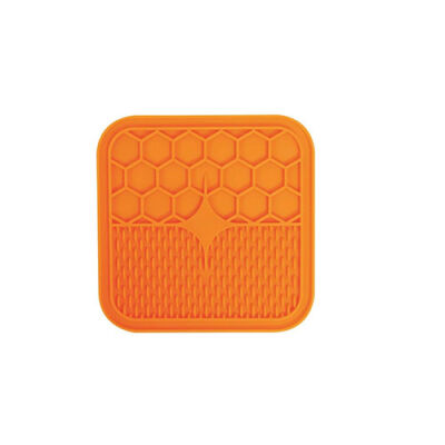 M-Pets Lecca Kedi ve Köpekler İçin Yavaş Beslenme Ödül Matı Small Turuncu 15x15 Cm - 2