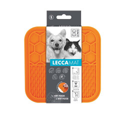 M-Pets Lecca Kedi ve Köpekler İçin Yavaş Beslenme Ödül Matı Small Turuncu 15x15 Cm - M-Pets