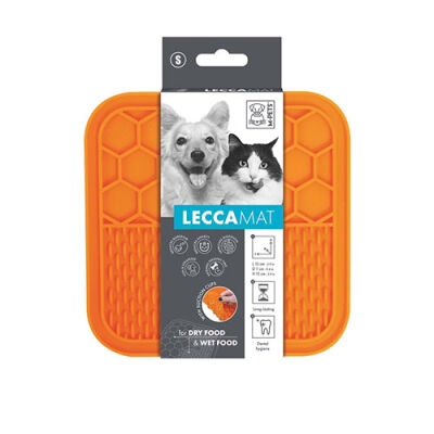 M-Pets Lecca Kedi ve Köpekler İçin Yavaş Beslenme Ödül Matı Small Turuncu 15x15 Cm - 1