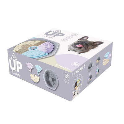 M-Pets Level Up Ayarlanabilir Köpek Yavaş Beslenme Mama Kabı Medium 29,8x29,8x8,6 Cm - 1