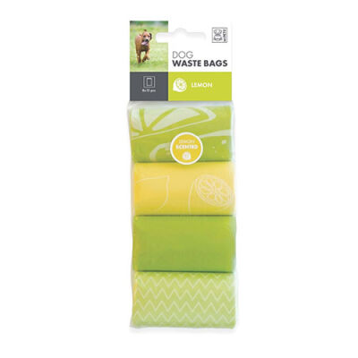 M-Pets Limon Kokulu Dışkı Toplama Poşeti 15 Yaprak 8'Li Paket - 1