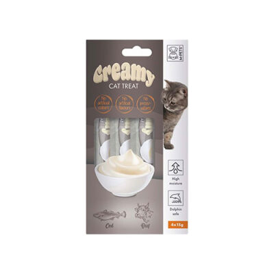 M-Pets Morina Balıklı ve Biftekli Krema Kedi Ödül Maması 4x15 Gr - 1