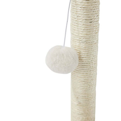 M-Pets My First Ponponlu Kedi Tırmalama Tahtası Beyaz 24x24x30 Cm - 2