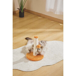 M-Pets My First Ponponlu Kedi Tırmalama Tahtası Turuncu 24x24x30 Cm - 3
