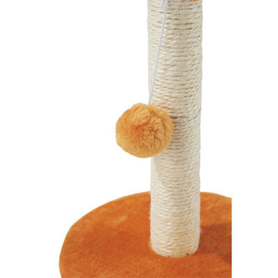 M-Pets My First Ponponlu Kedi Tırmalama Tahtası Turuncu 24x24x30 Cm - 2