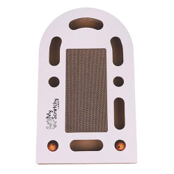 M-Pets My Scratchy Tenneessee Kedi Tırmalama Kartonu Beyaz 50x30x6 Cm - 2