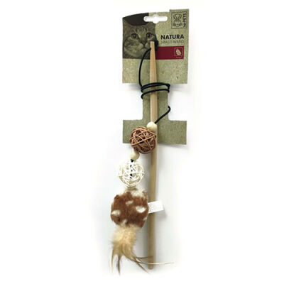 M-Pets Natura Üç Toplu Kedi Oltası Karışık Renkli 40 Cm - 1