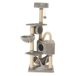 M-Pets Olympus Tırmalama Tahtalı Kedi Evi 60x37x150 Cm - M-Pets