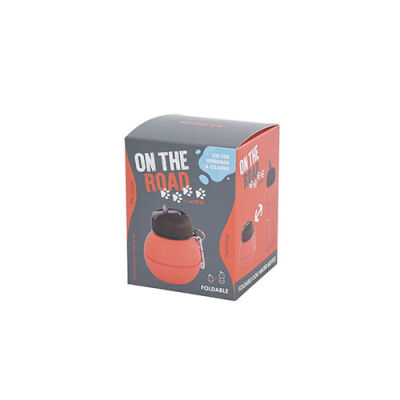 M-Pets On The Road Katlanır Köpek Seyahat Su Kabı Turuncu 550 Ml - 1