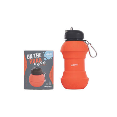 M-Pets On The Road Katlanır Köpek Seyahat Su Kabı Turuncu 550 Ml - 2
