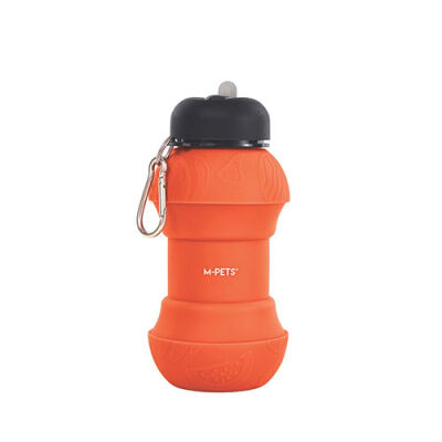 M-Pets On The Road Katlanır Köpek Seyahat Su Kabı Turuncu 550 Ml - 3