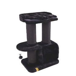 M-Pets Panther Premium Casbah Kedi Tırmalama Ağacı Siyah 68x48x98 Cm - M-Pets