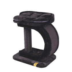 M-Pets Panther Premium Dehlia Tırmalama Tahtalı Kedi Ağacı Siyah 60x40x63,5 Cm - M-Pets