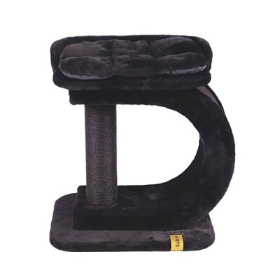 M-Pets Panther Premium Dehlia Tırmalama Tahtalı Kedi Ağacı Siyah 60x40x63,5 Cm - 3
