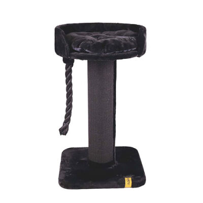 M-Pets Panther Premium Liana Tırmalama Tahtalı Kedi Ağacı Siyah 55x55x96 Cm - 1