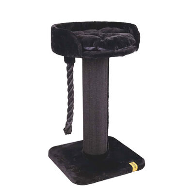 M-Pets Panther Premium Liana Tırmalama Tahtalı Kedi Ağacı Siyah 55x55x96 Cm - 2