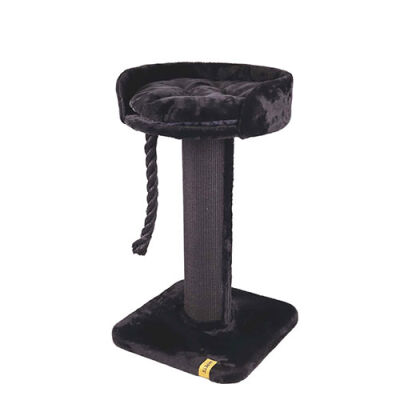 M-Pets Panther Premium Liana Tırmalama Tahtalı Kedi Ağacı Siyah 55x55x96 Cm - 3