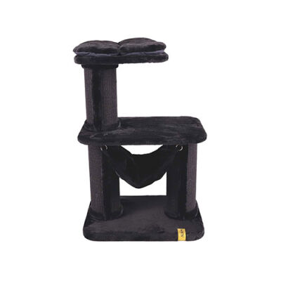 M-Pets Panther Premium Relax Kedi Tırmalama Tahtalı Kedi Ağacı Siyah 65x48x98 Cm - 1