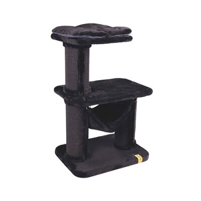 M-Pets Panther Premium Relax Kedi Tırmalama Tahtalı Kedi Ağacı Siyah 65x48x98 Cm - 2