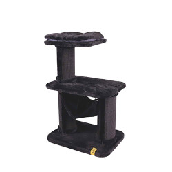 M-Pets Panther Premium Relax Kedi Tırmalama Tahtalı Kedi Ağacı Siyah 65x48x98 Cm - 3