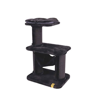 M-Pets Panther Premium Relax Kedi Tırmalama Tahtalı Kedi Ağacı Siyah 65x48x98 Cm - 3