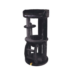 M-Pets Panther Premium Suite Kedi Tırmalama Ağacı Siyah 62x62x130 Cm - 1
