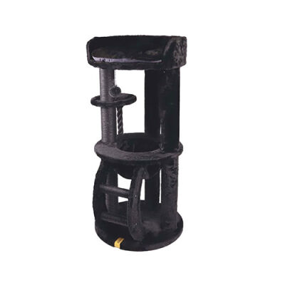 M-Pets Panther Premium Suite Kedi Tırmalama Ağacı Siyah 62x62x130 Cm - 1