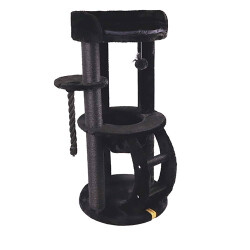 M-Pets Panther Premium Suite Kedi Tırmalama Ağacı Siyah 62x62x130 Cm - 3