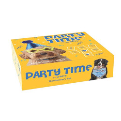 M-Pets Party Time Erkek Köpekler İçin Doğum Günü Seti 20x20x7 Cm - M-Pets