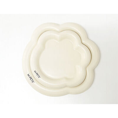 M-Pets Pawsy Seramik Kedi ve Köpek Mama Kabı Beyaz 175 Ml - 1