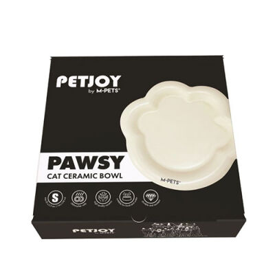 M-Pets Pawsy Seramik Kedi ve Köpek Mama Kabı Beyaz 175 Ml - 2