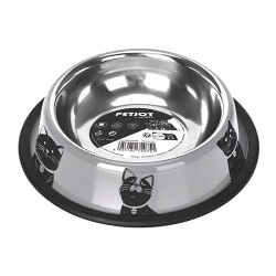 M-Pets Petjoy Cat Family Çelik Kedi Mama Kabı Medium 610 Ml - M-Pets